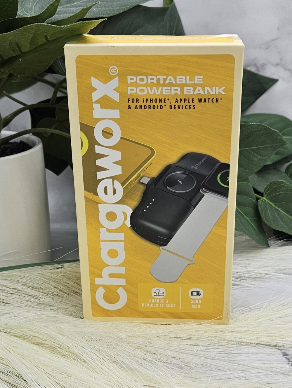 Chargeworx 5,000mAh 3-in-1 Portable Capsule Power Bank nib (Model: CHA-CX6898BK)